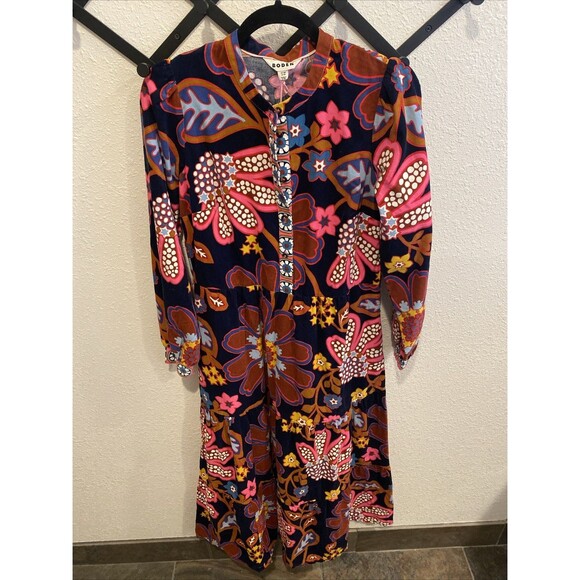 Boden Alba Cord Dress Floral Size 8 NWT *missing Belt - Picture 2 of 12